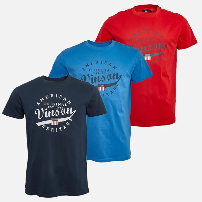 New Vinson Herre Ronan T-shirts Flerfarvet