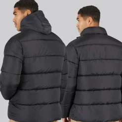 Outlet French Connection Herre Row Mellemlag Fleece Jakke Sort