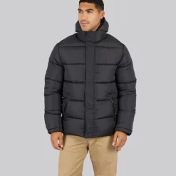 Outlet French Connection Herre Row Mellemlag Fleece Jakke Sort