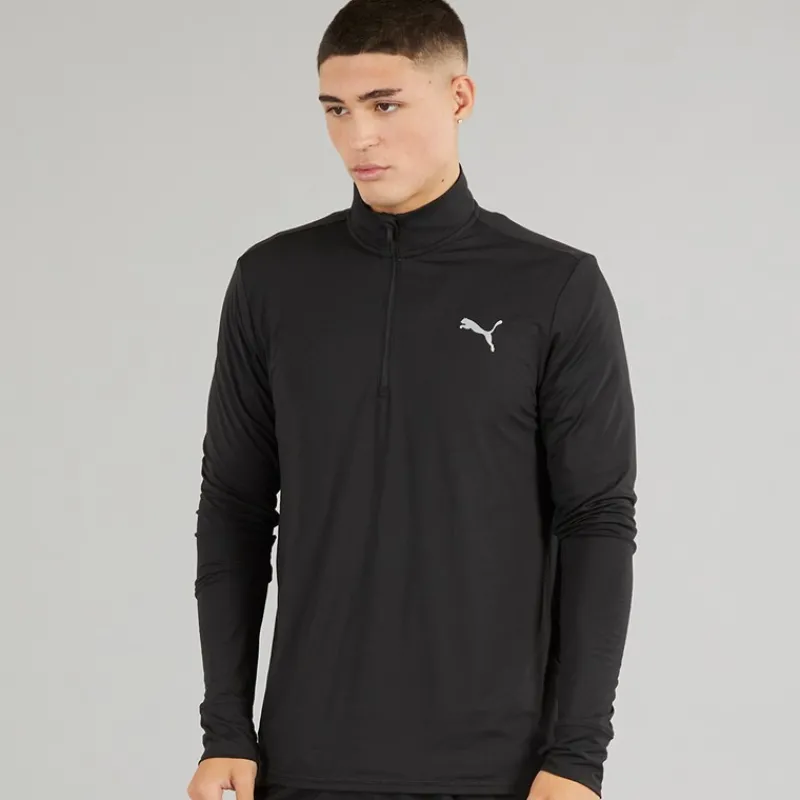 New Puma Herre Run Favorite 1/4 Zip Løbe Tøj Sort