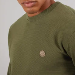 Hot Indicode Herre Salupe Sweatshirt Mørk Oliven Mørk olivengrøn