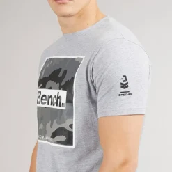 New Bench Herre Sanlo T-shirt og shorts sæt Grå Melange Grå