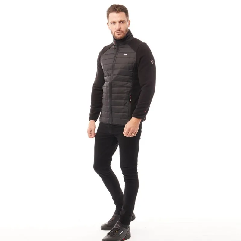 Trespass Herre Saunter Hybrid Polstret Jakke Sort