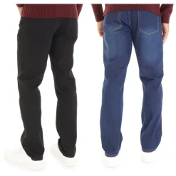 Clearance Smith And Jones Herre Sazzi To-pak Straight Fit Jeans Sort/​Mørk Vask Flerfarvet