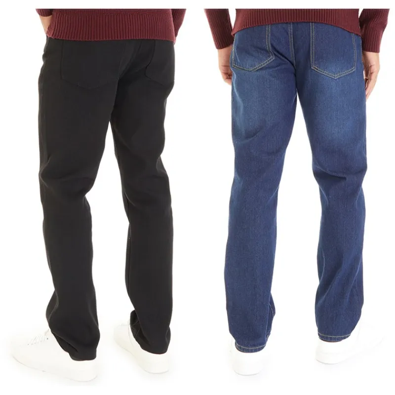 Clearance Smith And Jones Herre Sazzi To-pak Straight Fit Jeans Sort/Mørk Vask Flerfarvet