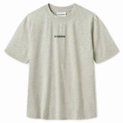 Han KJØBENHAVN Herre Script Logo Boxy T-shirt Grå Melange Grå Mergel