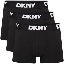 Best DKNY Herre Seattle Tre Pak Boxer Trusser Sort