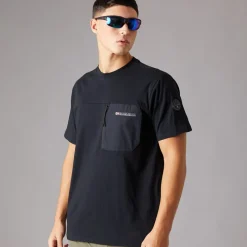 Outlet Napapijri Herre Selk Lomme T-shirt Sort