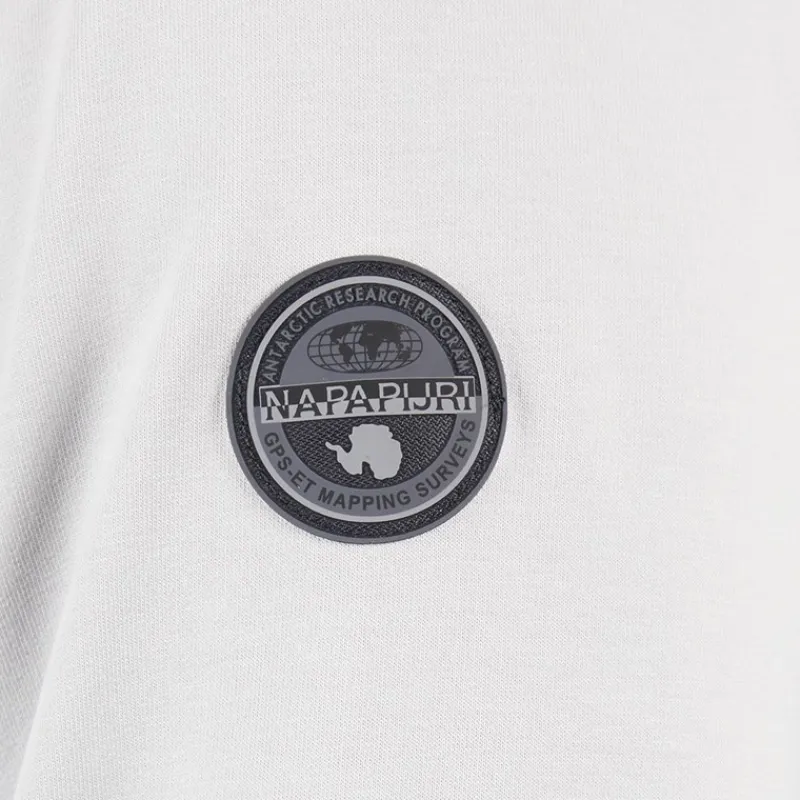 Outlet Napapijri Herre Sesano 1/2 Zip Top Light Grey Solid