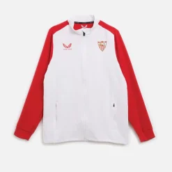 Best Castore Herre SFC Sevilla FC Hjemme Anthem Jakke Brilliant Hvid /​ True Rød