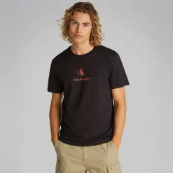 Calvin Klein Jeans Herre Shadow Logo T Shirt CK Sort
