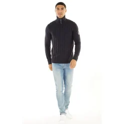 Outlet JACK & JONES Herre Shane Strikket Trøje Blå Blazer Mørk marineblå