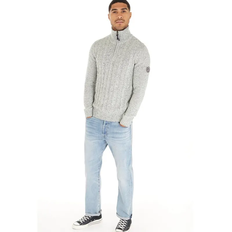 Discount JACK & JONES Herre Shane Strikket Trøje Sølv Birke Grå Mergel