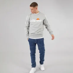 Sale Ellesse Herre Sikanni Sweatshirt Light Grey Marl Lysegrå Mergel