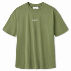 Discount Han KJØBENHAVN Herre Skriftlogo Boxy T-shirt Armeegrøn kakigrøn