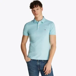 Tommy Hilfiger Herre Slim Polo Tradewinds Aqua Lyseblå