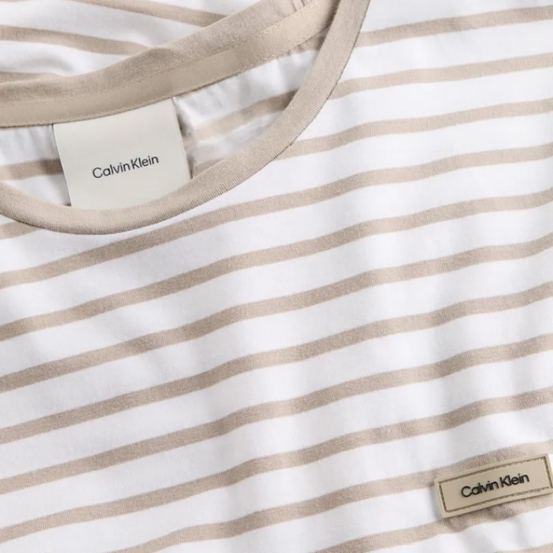 Hot Calvin Klein Herre Slim Stribe T-Shirt K10K1141770K6