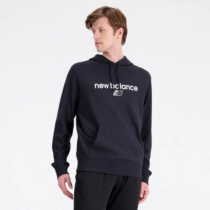 Discount New Balance Herre Sport Logo Hættetrøje Sort