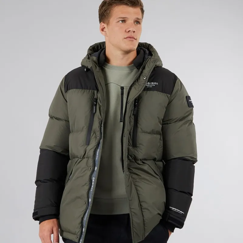Best Crosshatch Herre Squadage Panel Jakke Oliven