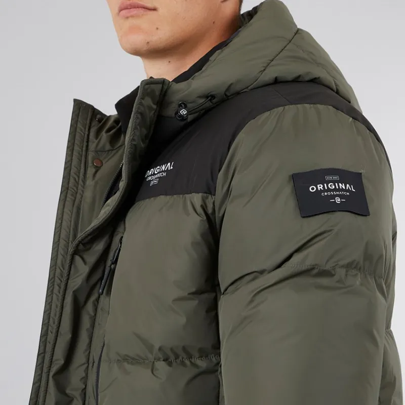 Best Crosshatch Herre Squadage Panel Jakke Oliven