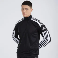New adidas Herre Squadra 21 1/4 lynlås træningstop /Hvid Sort