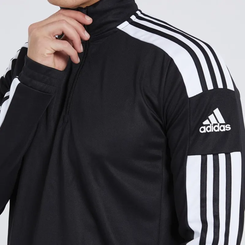 New adidas Herre Squadra 21 1/4 lynlås træningstop /Hvid Sort