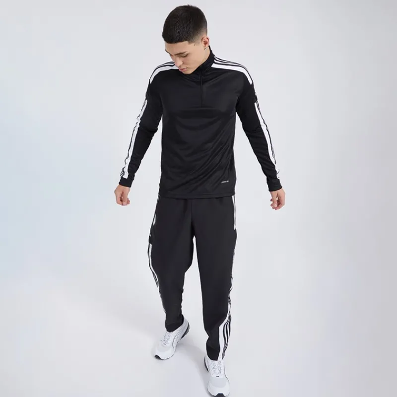 New adidas Herre Squadra 21 1/4 lynlås træningstop /Hvid Sort