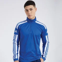 Best adidas Herre Squadra 21 1/​4 Zip Træningstop Royal Blue/​Hvid Blå