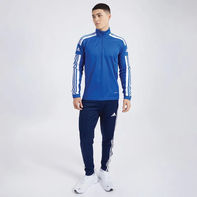 Best adidas Herre Squadra 21 1/4 Zip Træningstop Royal Blue/Hvid Blå