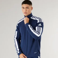 New adidas Herre Squadra 21 1/​4 Zip træningstop Navy/​Hvid