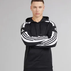 Hot adidas Herre Squadra 21 Pullover Træningshættetrøje Sort/Hvid