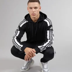 Hot adidas Herre Squadra 21 Pullover Træningshættetrøje Sort/​Hvid