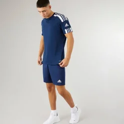 Clearance adidas Herre Squadra 21 T Shirt Team Navy Blue/Hvid Marineblå