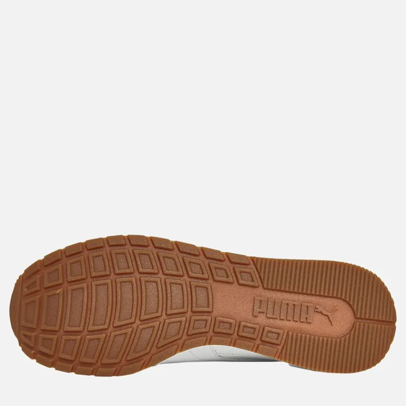 Best Puma Herre ST Runner V4 Læder Sneakers /Isgrå/Gummi Hvid
