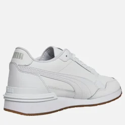 Best Puma Herre ST Runner V4 Læder Sneakers /Isgrå/Gummi Hvid