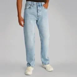 Outlet Calvin Klein Jeans Herre Standard Straight Jeans Denim Lys