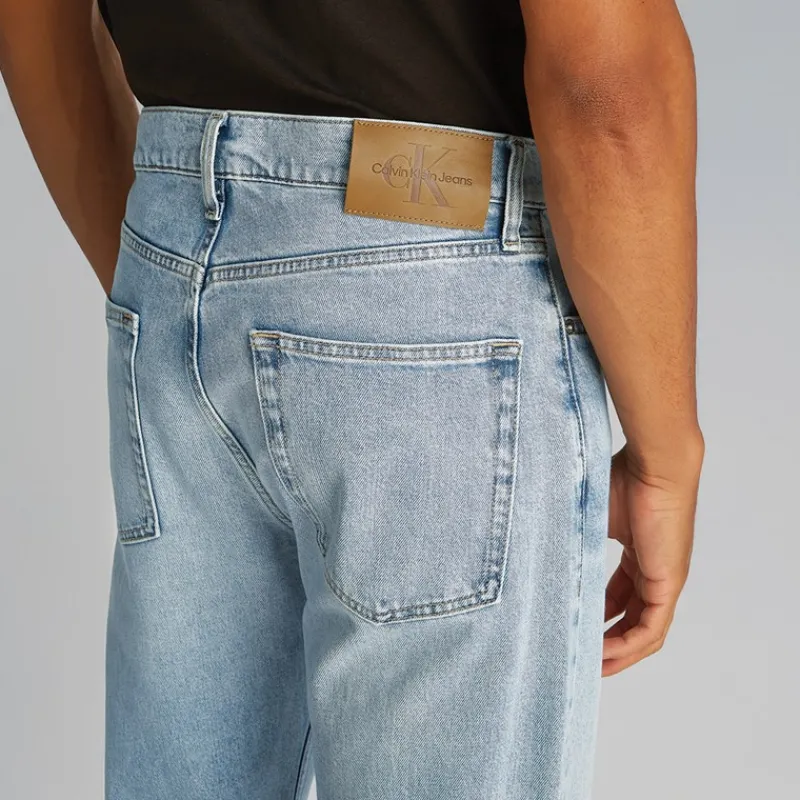 Outlet Calvin Klein Jeans Herre Standard Straight Jeans Denim Lys