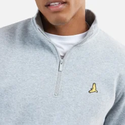 Outlet Brave Soul Herre Stilgar To Pakke 1/4 Lynlås Sweatshirts Sort/Grå