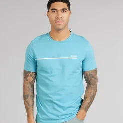 New BOSS Herre Stormfisk T-shirt Light/​Pastel Blue Lyseblå