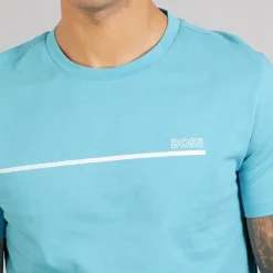 New BOSS Herre Stormfisk T-shirt Light/Pastel Blue Lyseblå