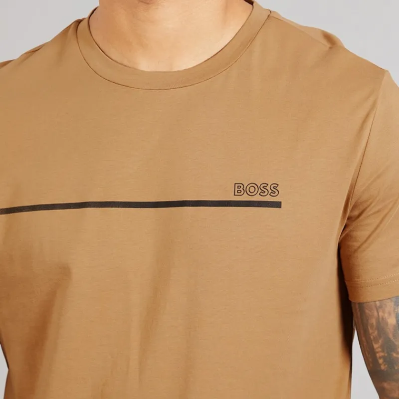 Outlet BOSS Herre Stormfisk T-shirt Medium Beige Brun