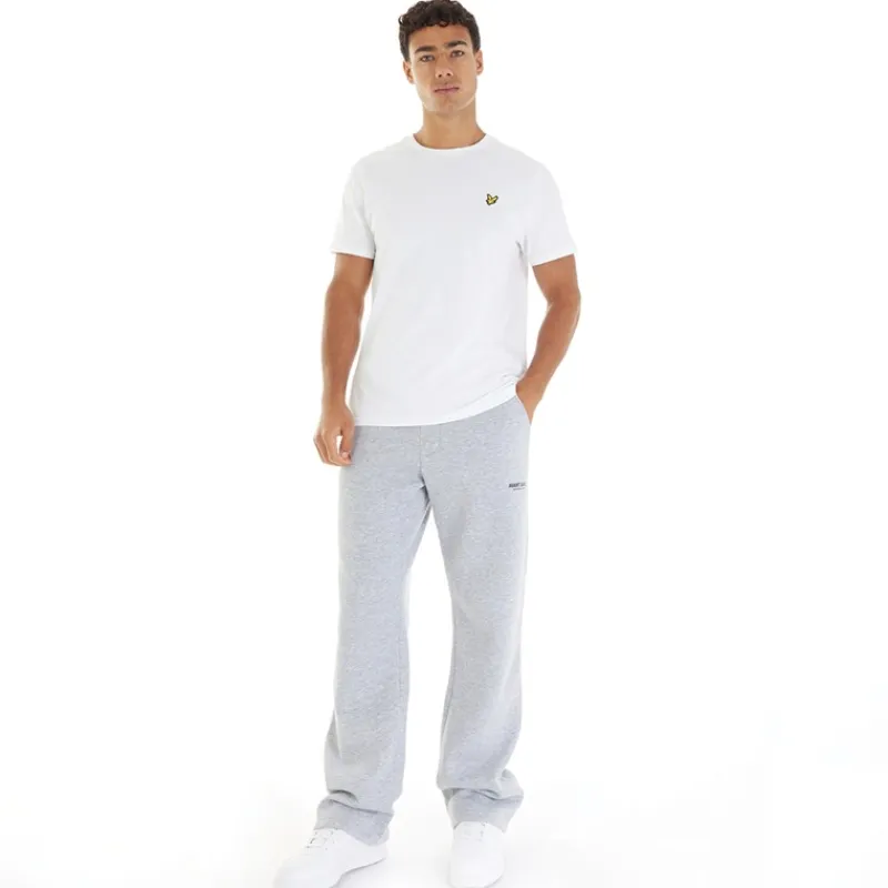 Clearance Avant Garde Herre Straight Leg Joggers Lys Grå Melange Lysegrå Mergel