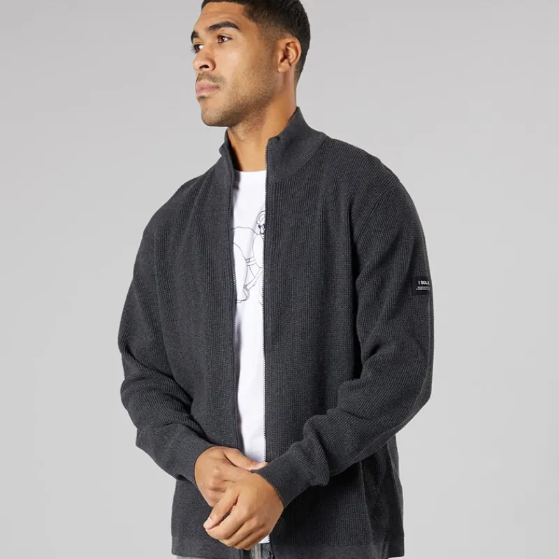 Sale Solid Herre Strik Cardigan Mørk Grå Marl Dar Grey M Mørk grå mergel