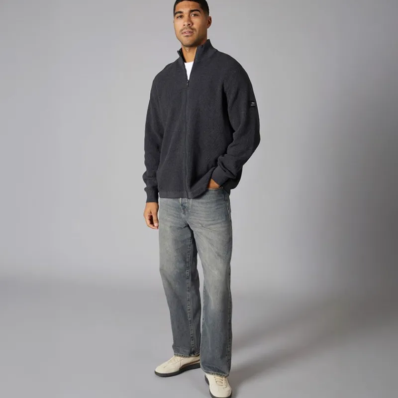 Sale Solid Herre Strik Cardigan Mørk Grå Marl Dar Grey M Mørk grå mergel