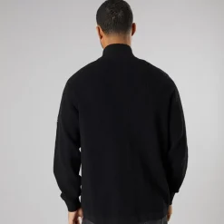 Best Solid Herre strik cardigan True Black Sort