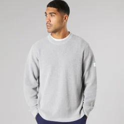 Solid Herre strik pullover sweater Light Grey Melange Lysegrå