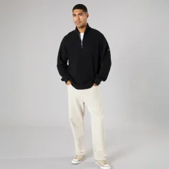 Online Solid Herre strik pullover sweater True Black Sort