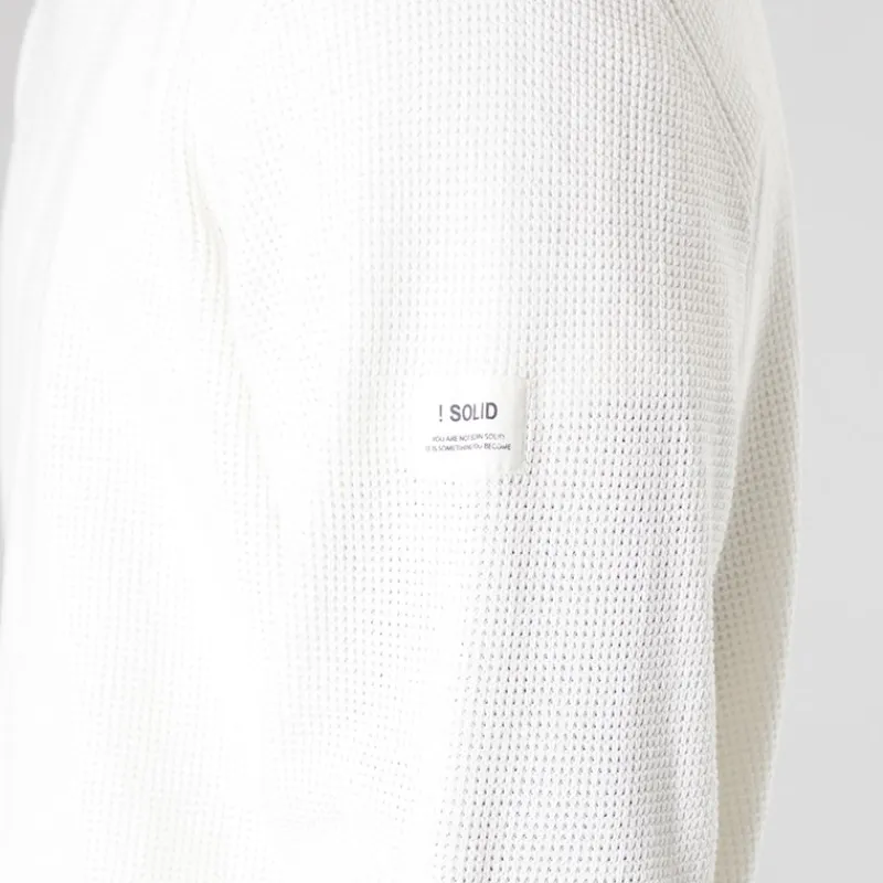 Online Solid Herre strik pullover sweater Off White Off-white