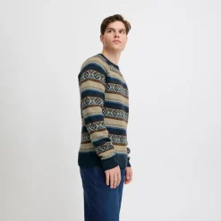 Online Blend Herre striktrøje Dress Blues Mørkeblå
