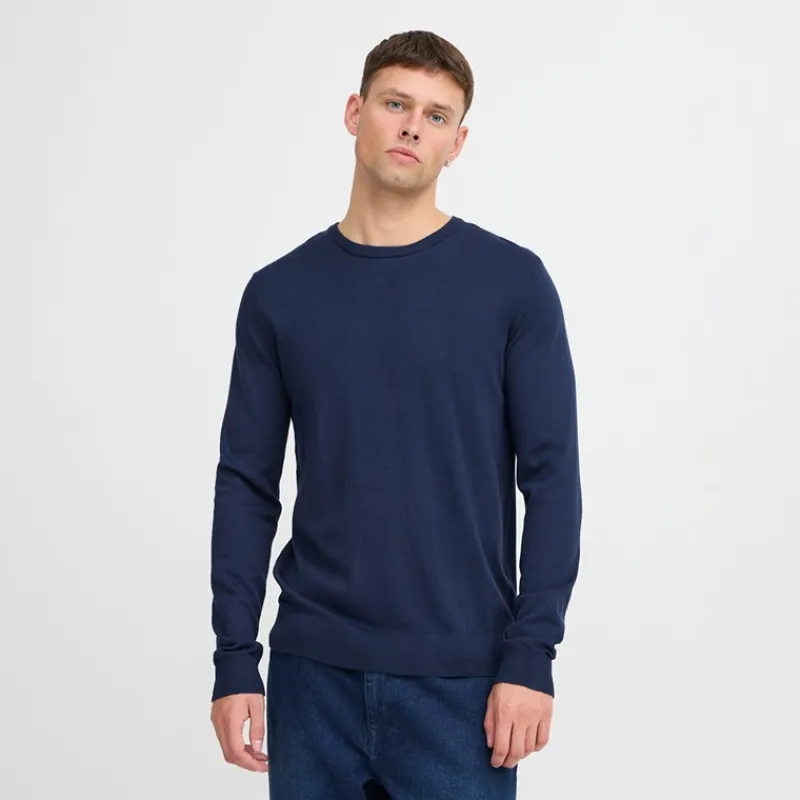 New Blend Herre striktrøje Dress Blues Mørkeblå